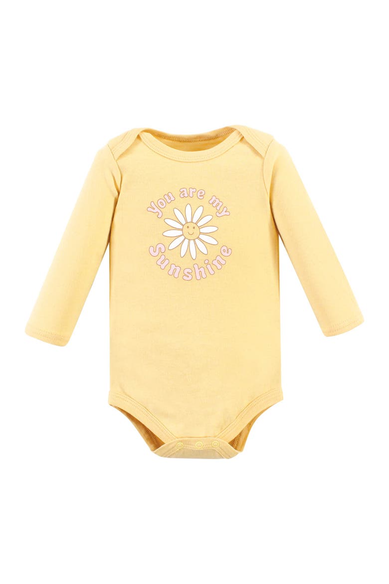Cotton Bodysuit and Pant Set, Alternate, color, Peace Love Flowers Long