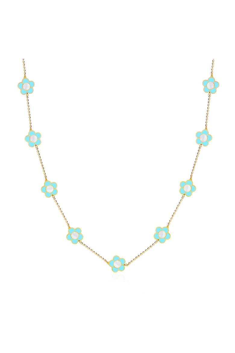 Turquoise Daisy Necklace, Main, color, Turquoise