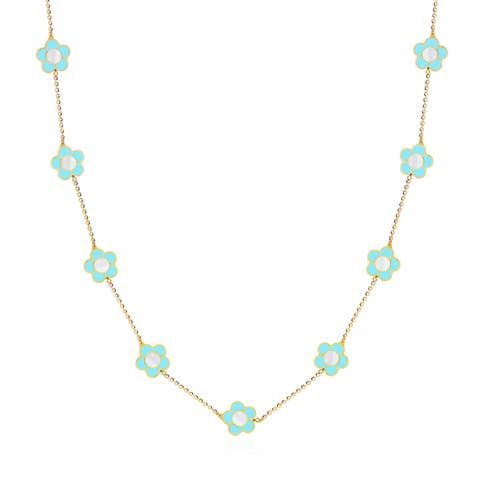 Turquoise Daisy Necklace