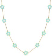 The Lovery Fine Jewelry Turquoise Daisy Necklace
