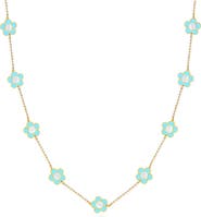 The Lovery Fine Jewelry Turquoise Daisy Necklace