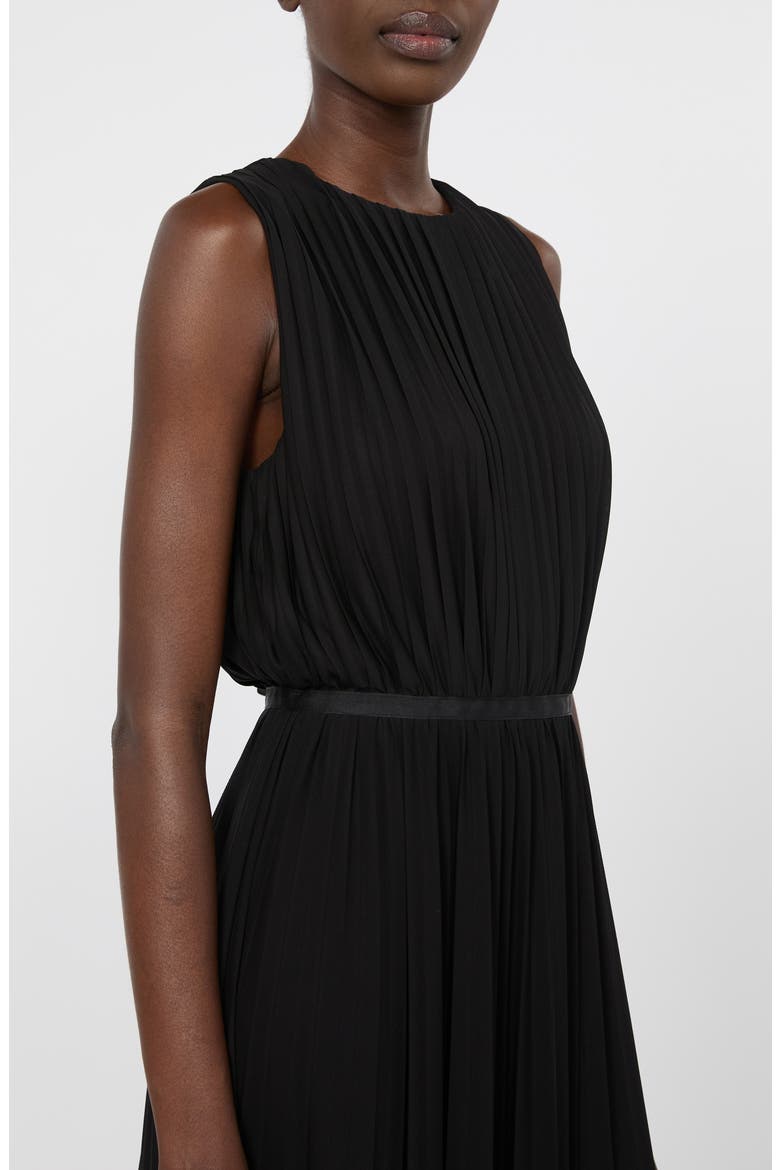 Laghi Pleated Jersey Dress, Alternate, color, BLACK