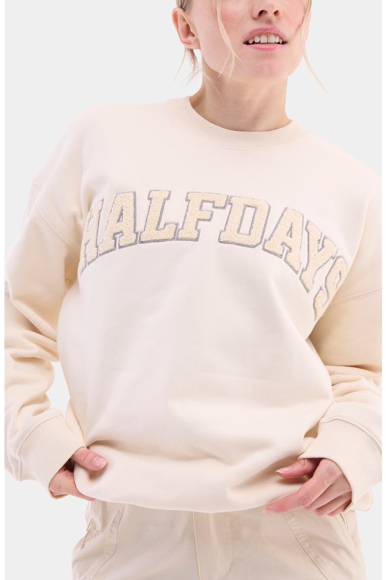 Cotton Graphic Sweatshirt, Main, color, OATMILK