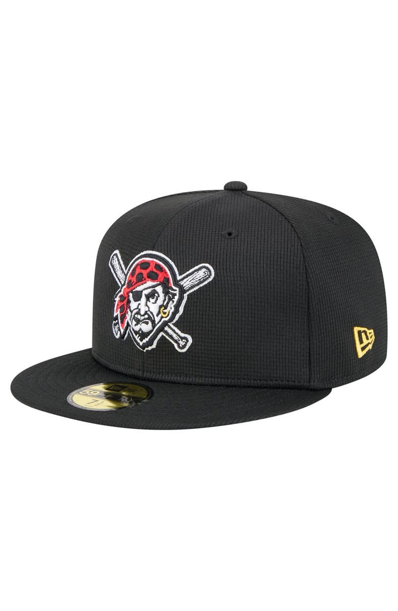 New Era Men's New Era  Black Pittsburgh Pirates 2025 Spring Training 59FIFTY Fitted Hat, Alternate, color, 
