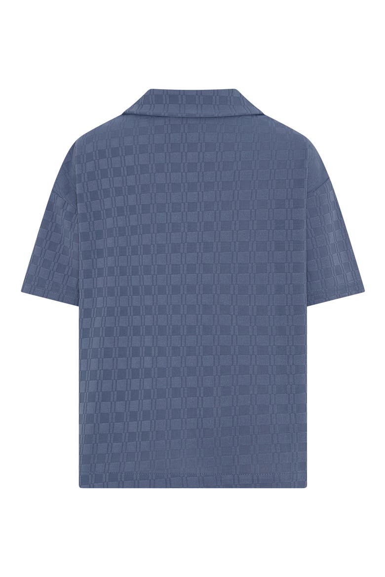 Kids' Textured Button-Up Shirt, Alternate, color, SLATE BLUE