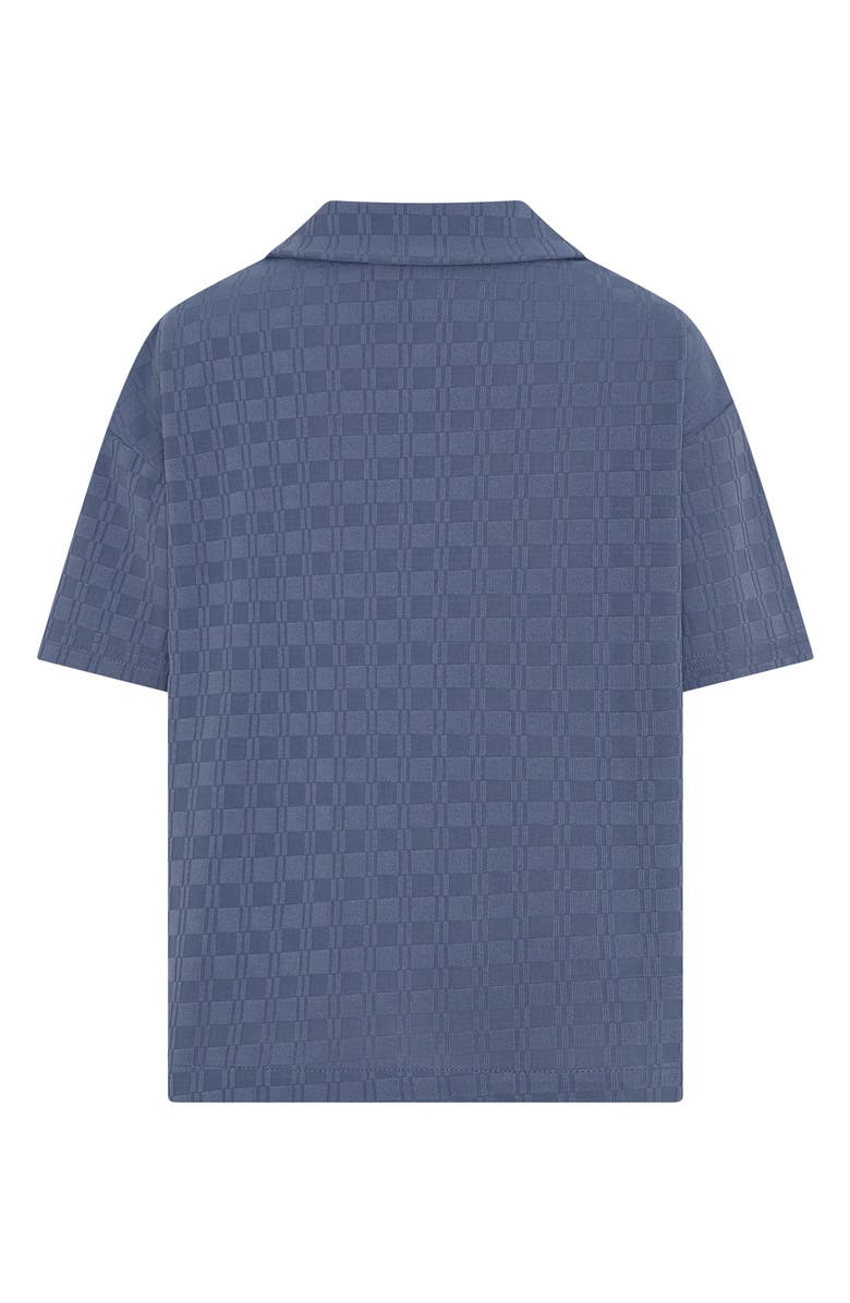 TINY TRIBE Kids' Textured Button-Up Shirt, Alternate, color, Slate Blue