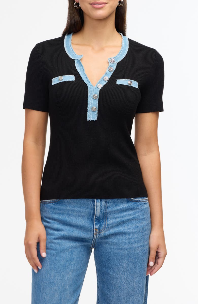 Ellen Tracy Ribbed Knit Top, Main, color,