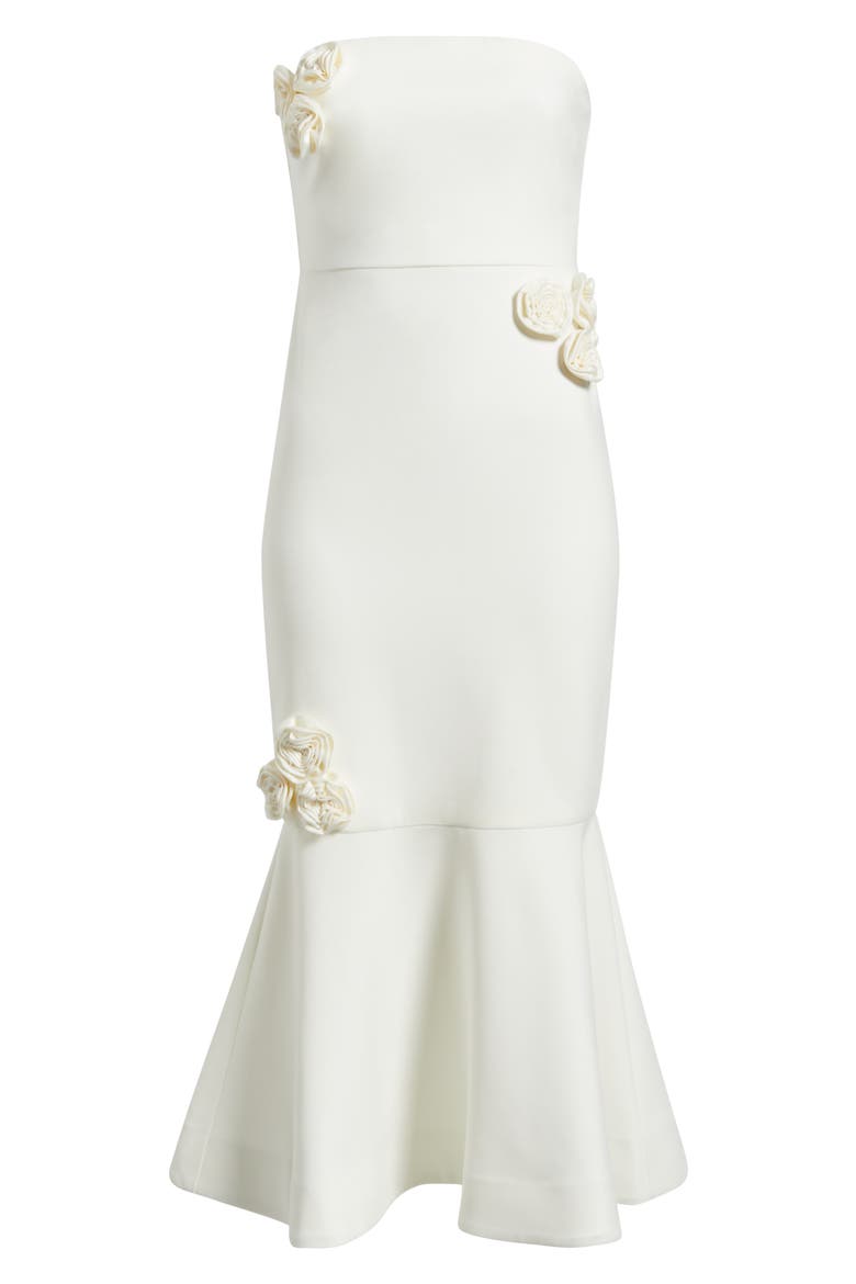 Ilene Strapless Cocktail Dress, Alternate, color, WHITE