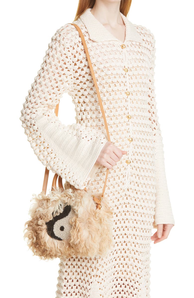 Brother Vellies Mini Island Genuine Shearling Top Handle Bag, Alternate, color,