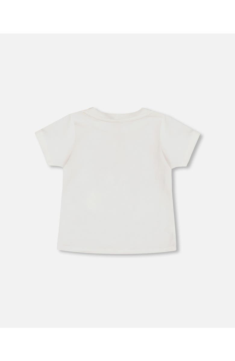 Deux par Deux Boy's Organic Cotton T-Shirt With Print Off White, Alternate, color,