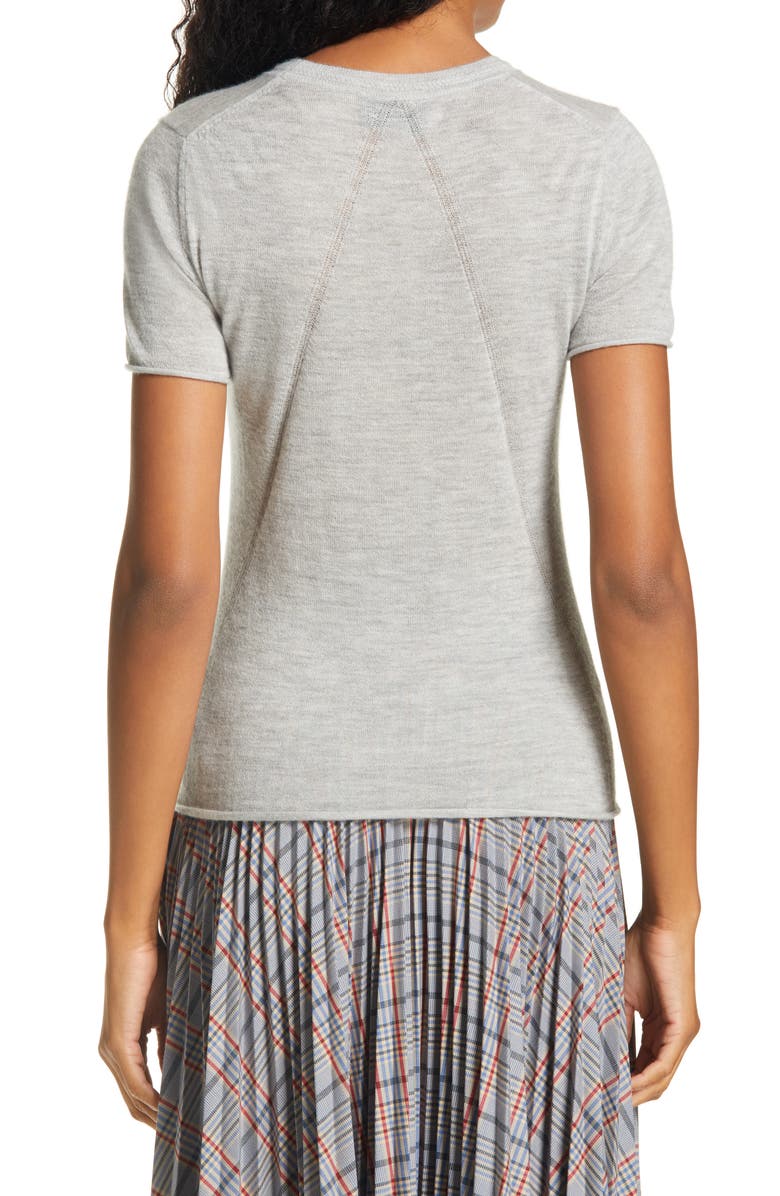 rag & bone Mandee Cashmere Short Sleeve Sweater, Alternate, color,