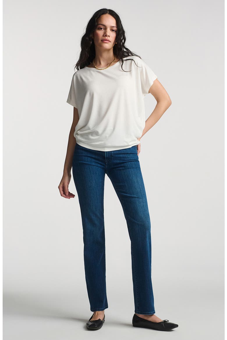 Luxe Touch Boat Neck T-Shirt, Alternate, color, ANTIQUE WHITE