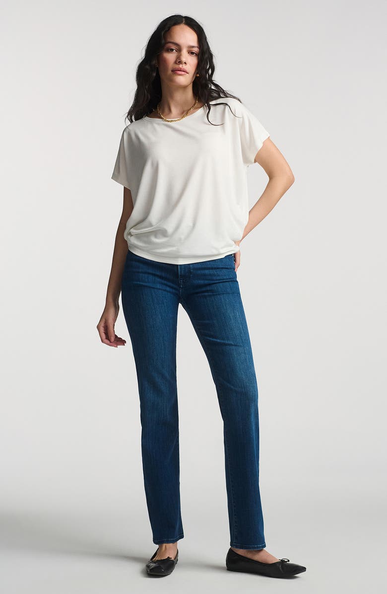 Mavi Jeans Luxe Touch Boat Neck T-Shirt, Alternate, color, Antique White