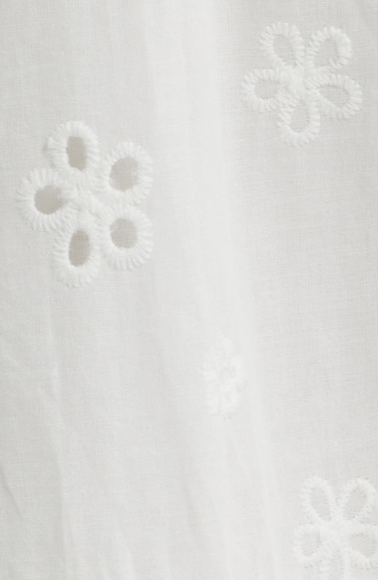 All in Favor Ruffle Embroidered Eyelet Tiered Maxi Skirt, Alternate, color, Off White