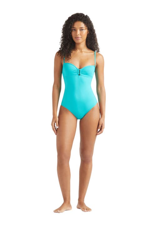 Vilebrequin Solid Sculpt One-piece Swimsuit In Vert Disco
