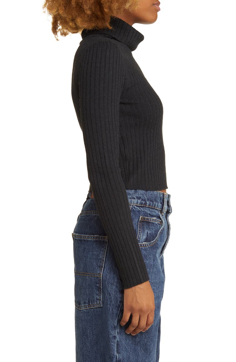 BP. Rib Crop Turtleneck Sweater, Alternate, color, 
