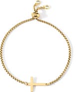 Mint & Lily Sideways Cross Slider Bracelet