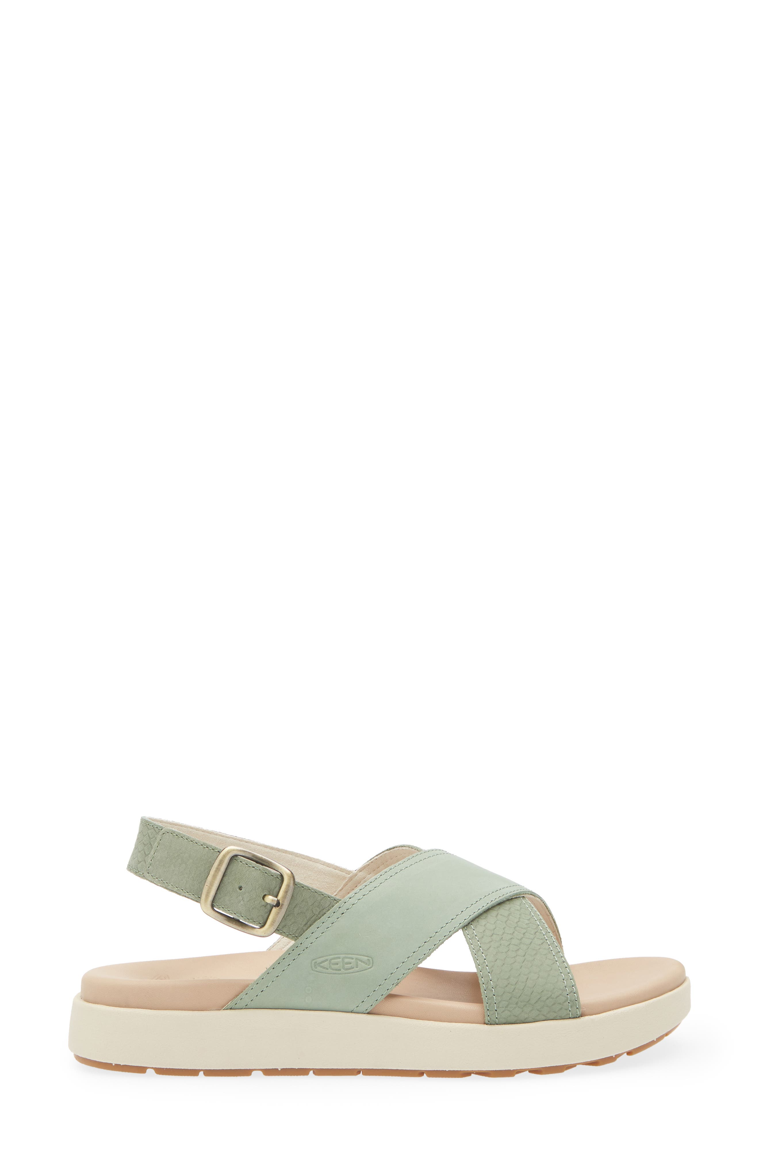KEEN Elle Lux Cross Strap Sandal, Alternate, color, Granite Green/ Granite Green