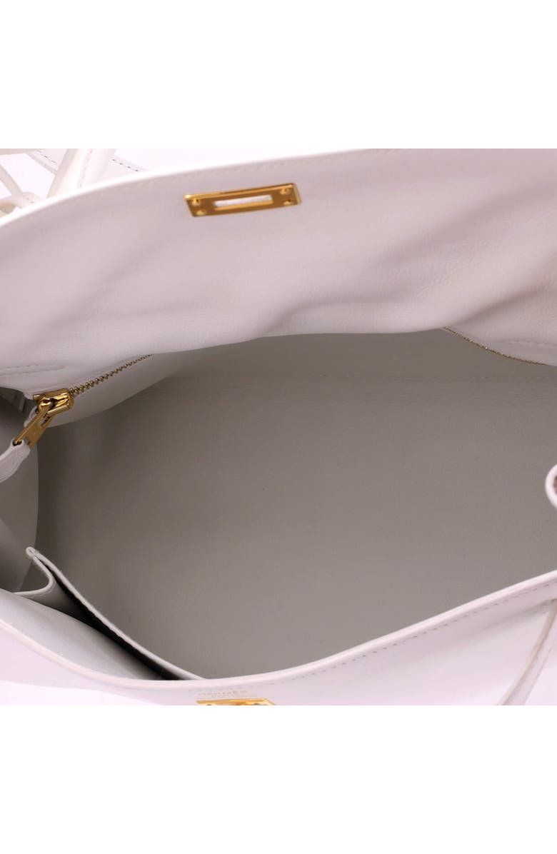 Pre-Owned Hermes Kelly Handbag White Swift with Gold Hardware 25, Alternate, color, New White