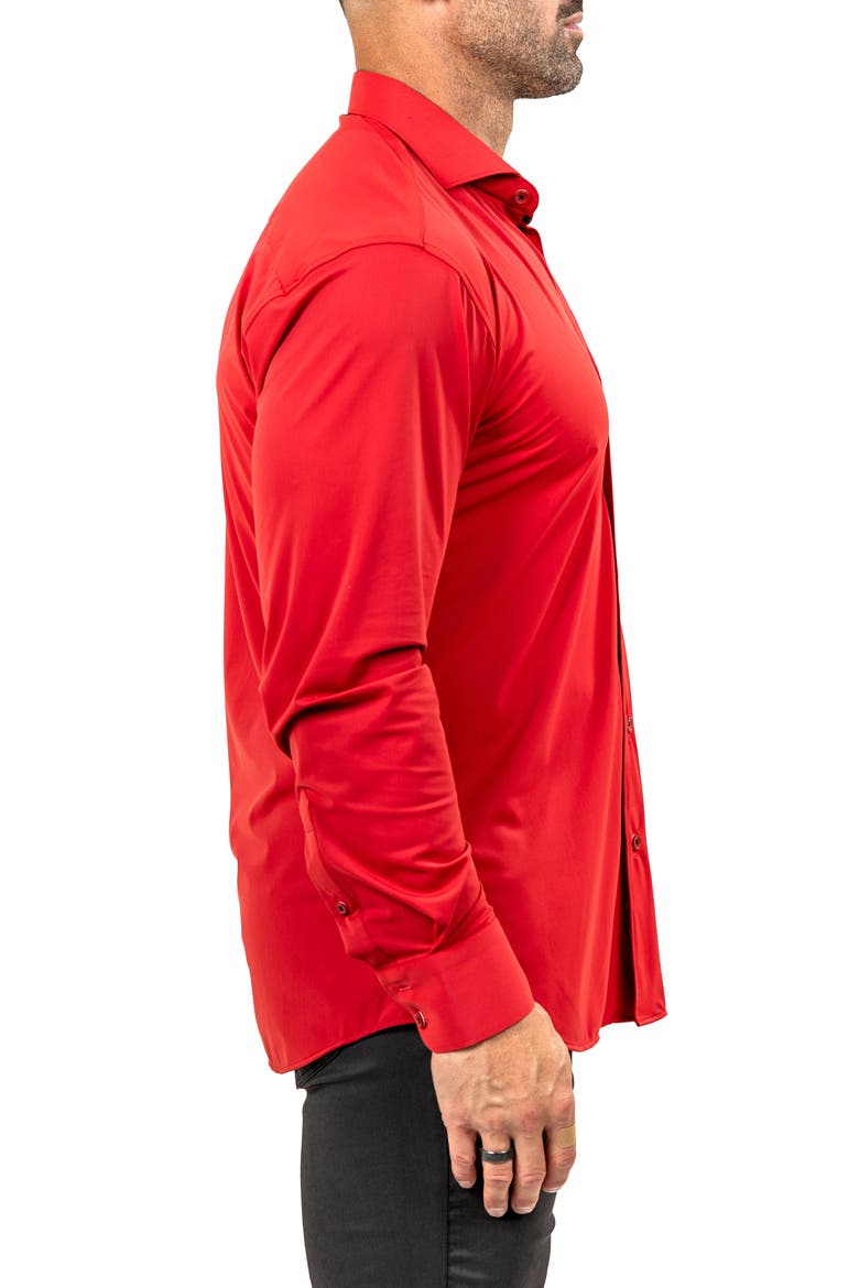 Eins Marthy Contemporary Fit Button-Up Shirt, Alternate, color, RED