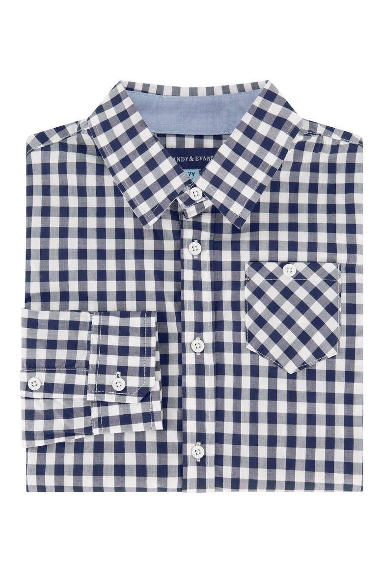 Check Sport Shirt, Main, color, NAVY