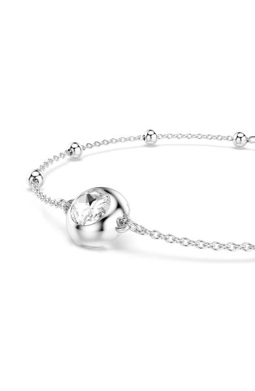 Swarovski Swaroski Una Angelic Rhodium Plated Bracelet In Silver
