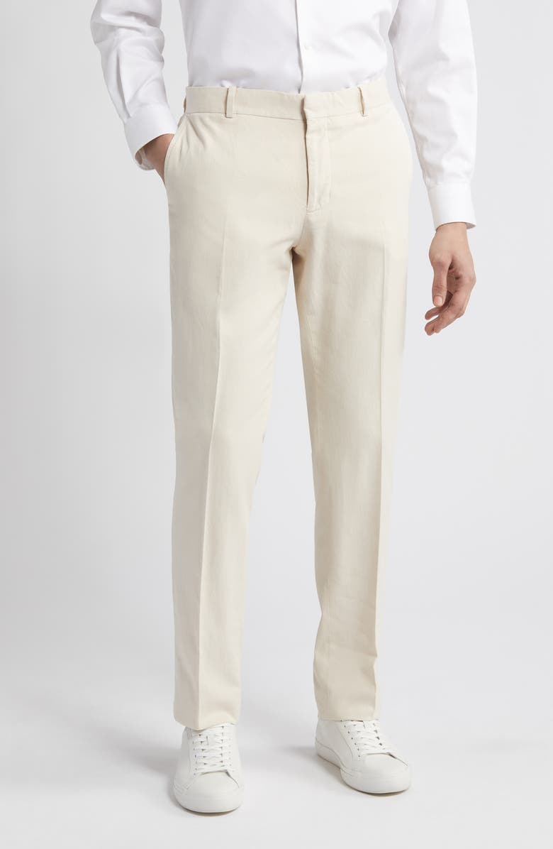 Nordstrom Trim Fit Flat Front Lyocell Blend Chinos, Main, color,