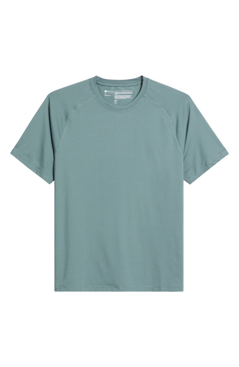 Zella Perforated Training T-Shirt, Alternate, color, Grey Thunder