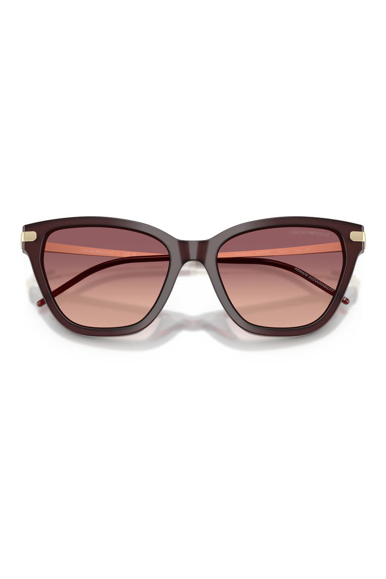 56mm Gradient Cat Eye Sunglasses, Alternate, color, OPAL BORDEAUX / PINK VIOLET