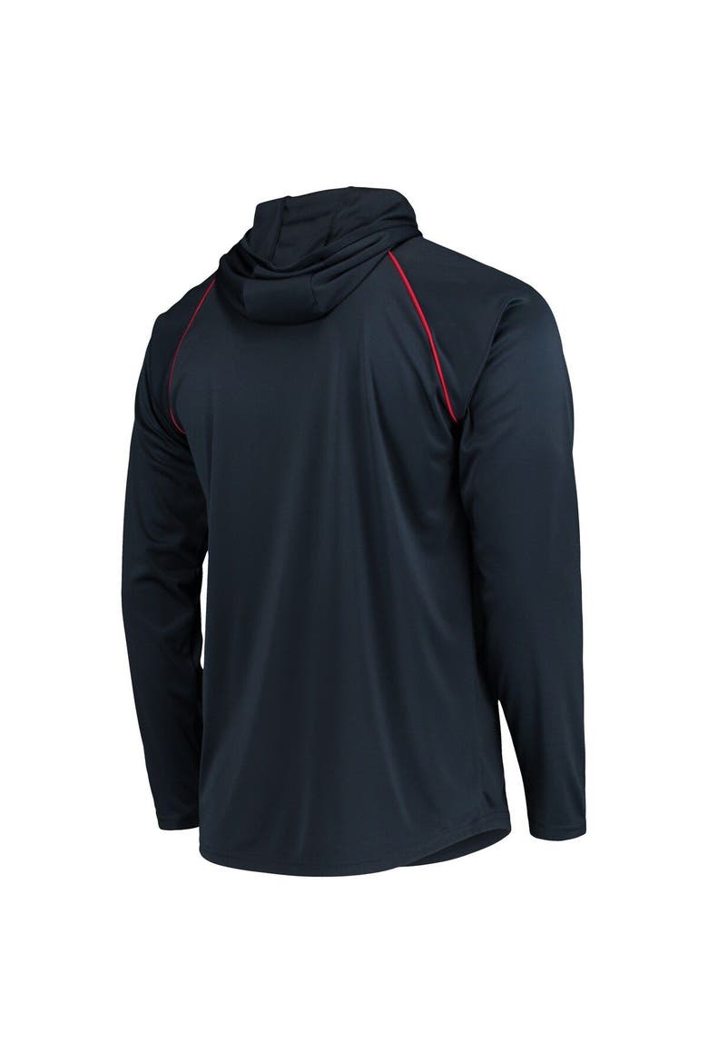 Men's Starter Navy Houston Texans Raglan Long Sleeve Hoodie T-Shirt, Alternate, color, Navy