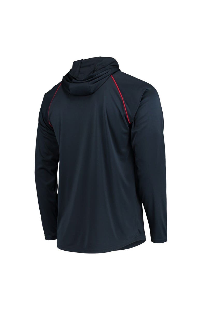 STARTER Men's Starter Navy Houston Texans Raglan Long Sleeve Hoodie T-Shirt, Alternate, color, Navy