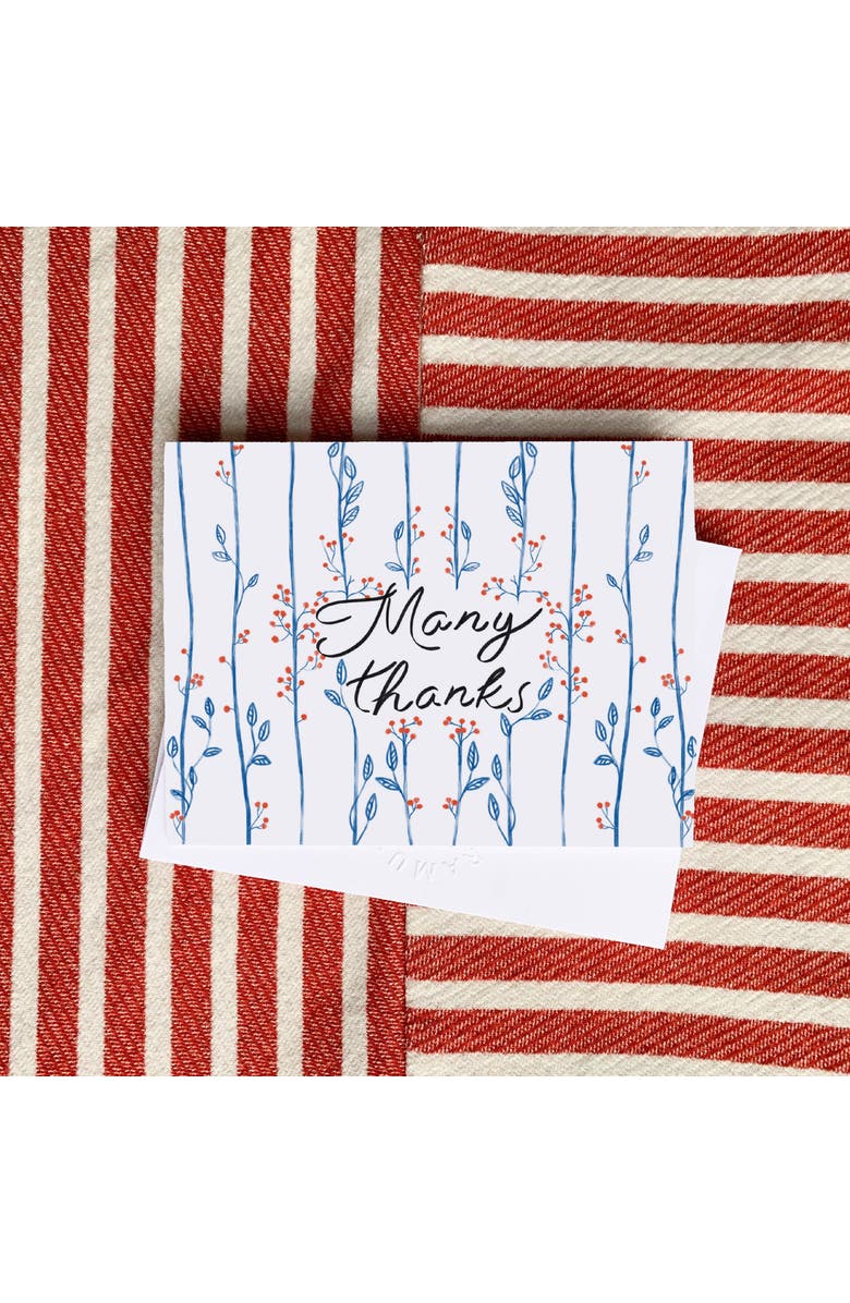 Ramus & Co Thank You Greeting Card Pack (3ct) "Many Thanks Flower Cascade", Alternate, color, Multi-Pack