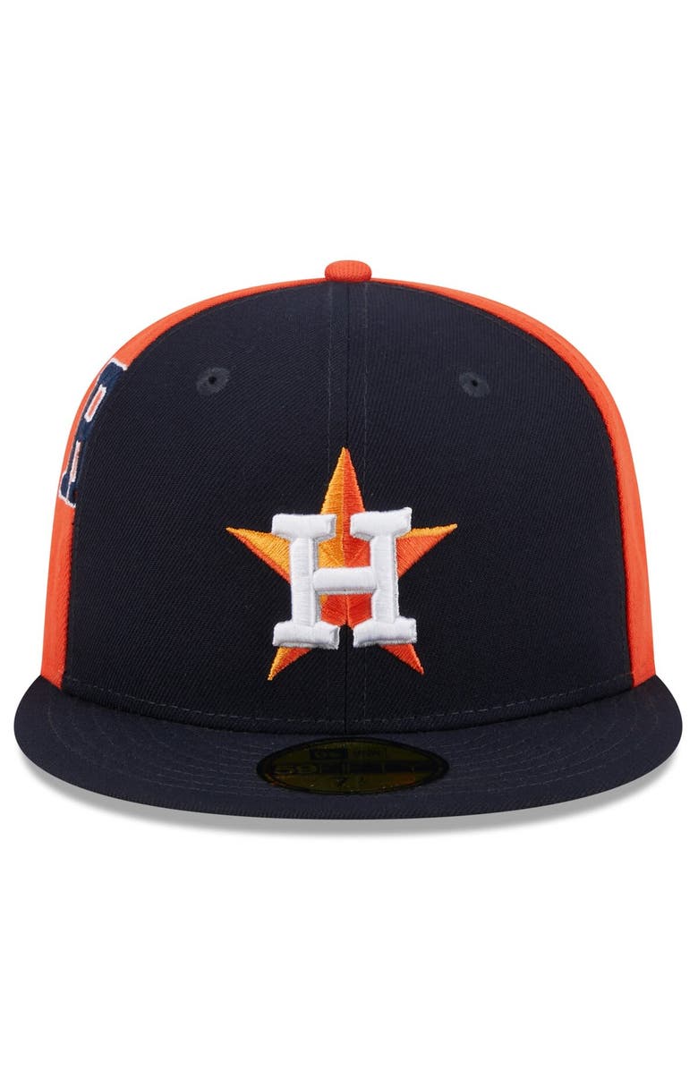 New Era Men's New Era Navy/Orange Houston Astros Gameday Sideswipe 59FIFTY Fitted Hat, Alternate, color, 