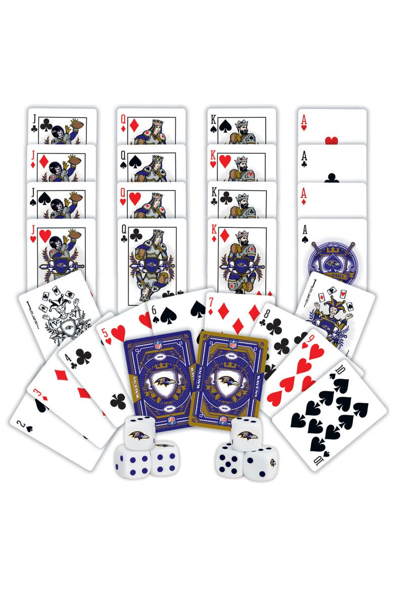 Baltimore Ravens Playing Cards & Dice, Alternate, color, Multicolor