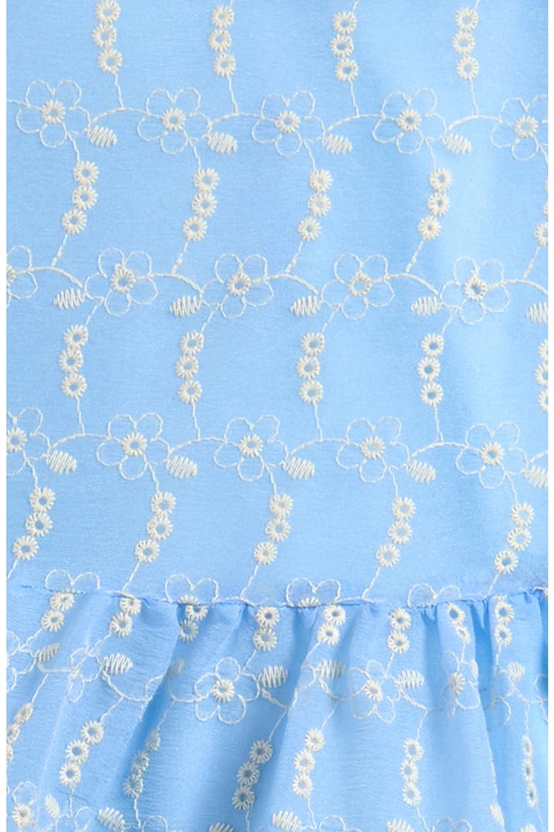 Kids' Eyelet Tiered Dress, Alternate, color, BLUE