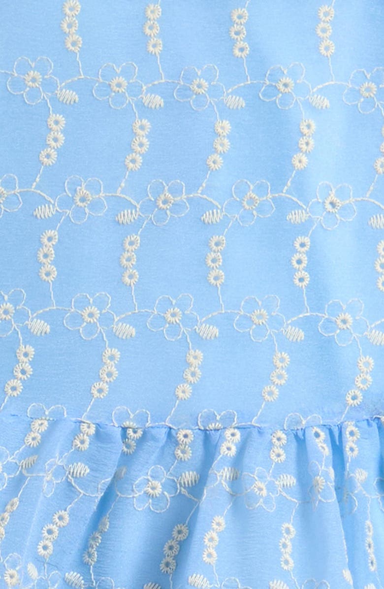 Hannah Banana Kids' Eyelet Tiered Dress, Alternate, color, Blue