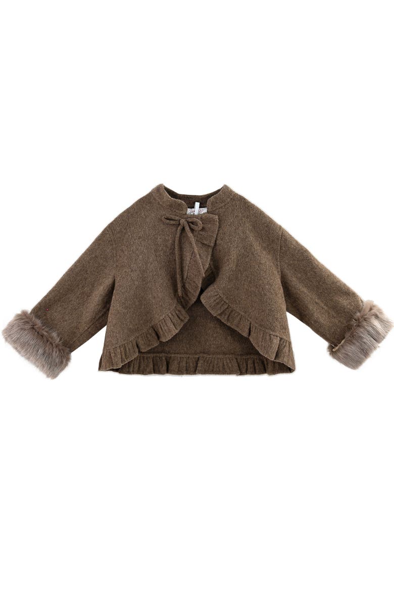 Sweet Cactus Wool Dress & Jacket Set, Alternate, color, Brown