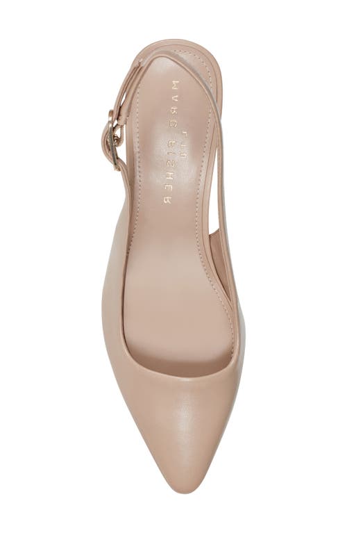 Marc Fisher Ltd Kory Pointed Toe Kitten Heel Pump In Light Natural