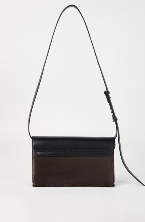 Brunello Cucinelli Suede And Leather Sartorial Cross-body Bag