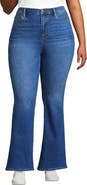 Lands' End Plus Size High Rise Denim Skinny Flare Jeans