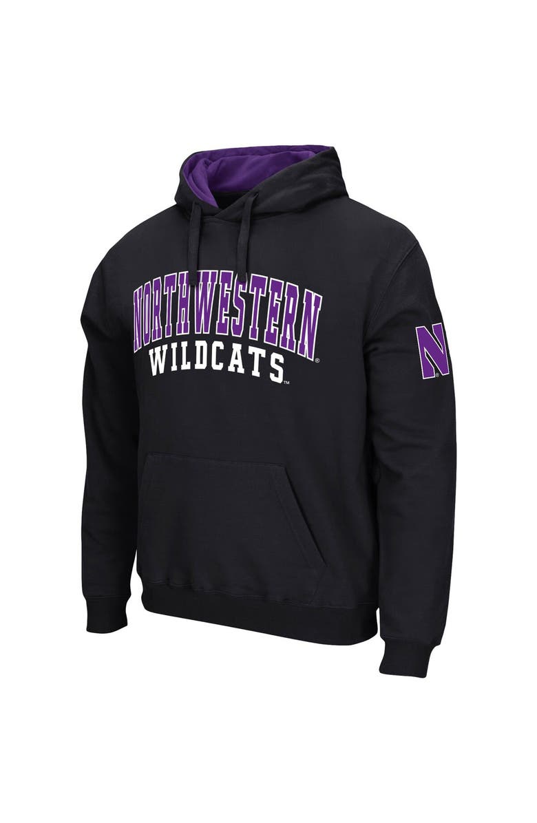 COLOSSEUM Men's Colosseum Black Northwestern Wildcats Double Arch Pullover Hoodie, Alternate, color, Black