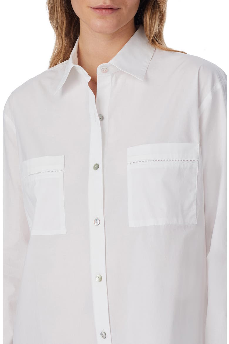 Cotton Lawn Sleep Shirt, Alternate, color, WHITE