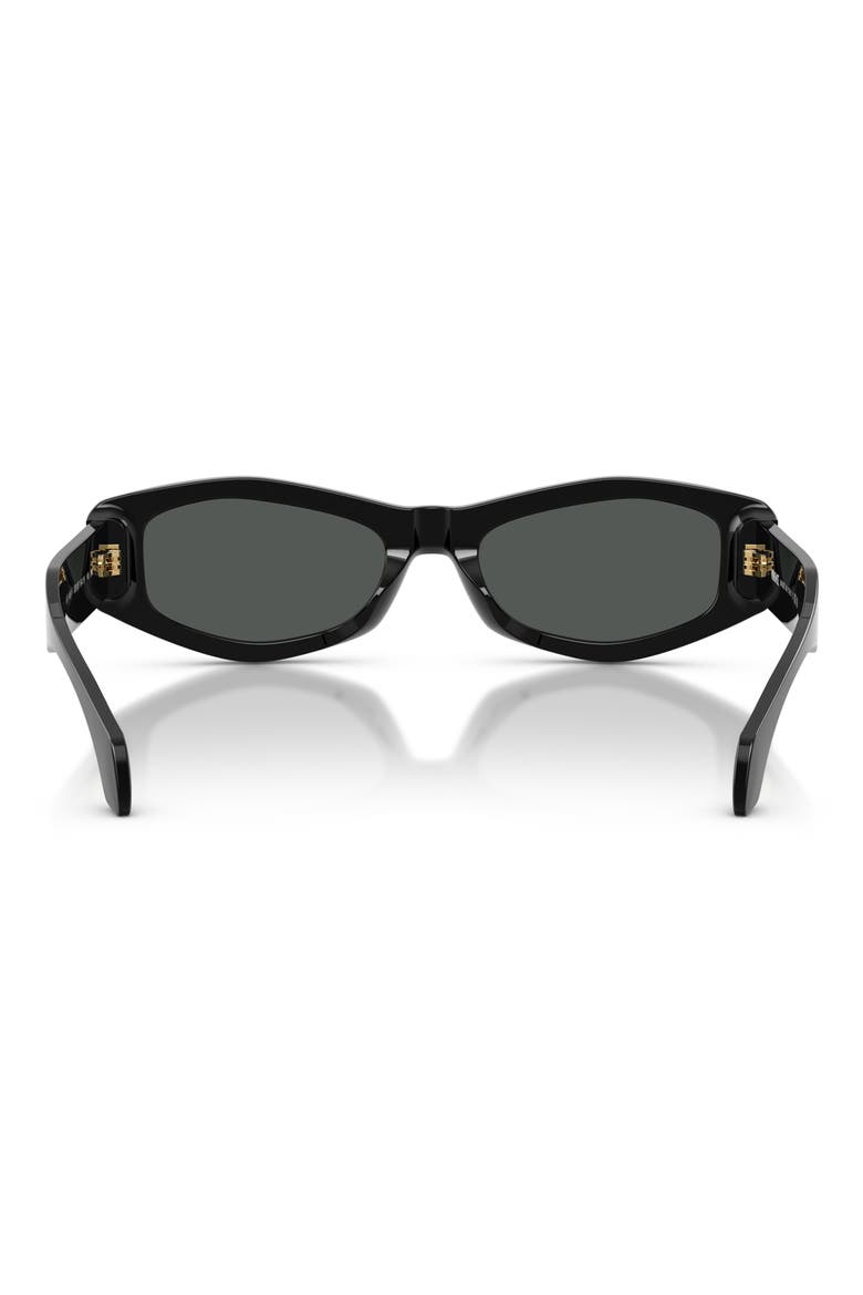 54mm Irregular Sunglasses, Alternate, color, BLACK / DARK GREY