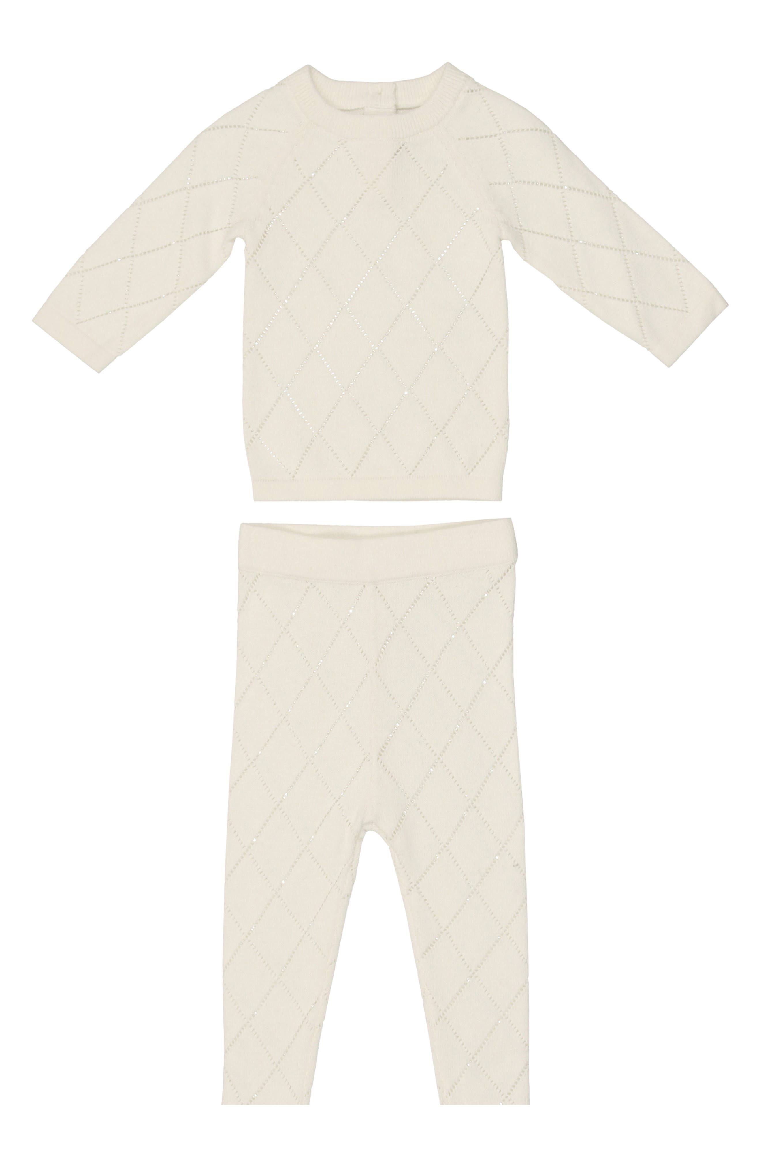 Manière Diamond Pointelle Sweater & Pants Set | Nordstromrack