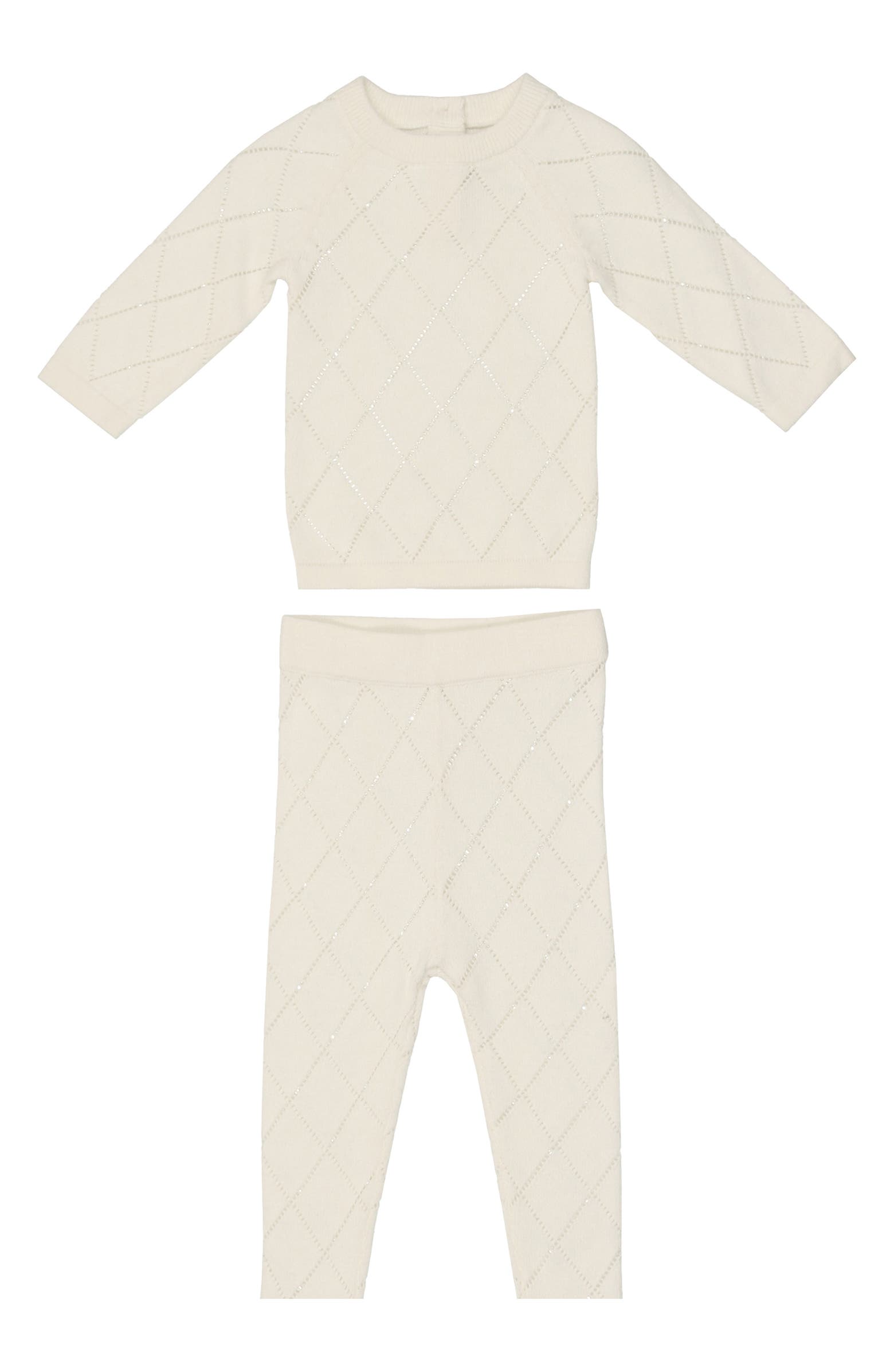 Manière Diamond Pointelle Sweater & Pants Set | Nordstromrack