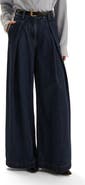 Favorite Daughter The Petite Pleats High Waist Wide Leg Jeans