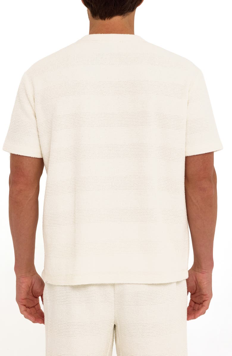 Threads 4 Thought Maxwell Stripe Jacquard Terry Cloth T-Shirt, Alternate, color, White