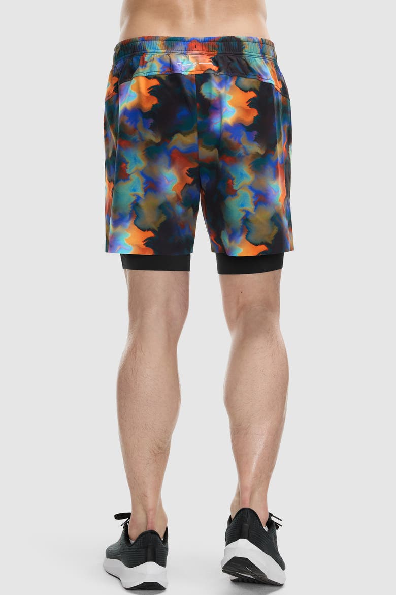 5" PaceForm Lined Run Short, Alternate, color, Heatmap Print