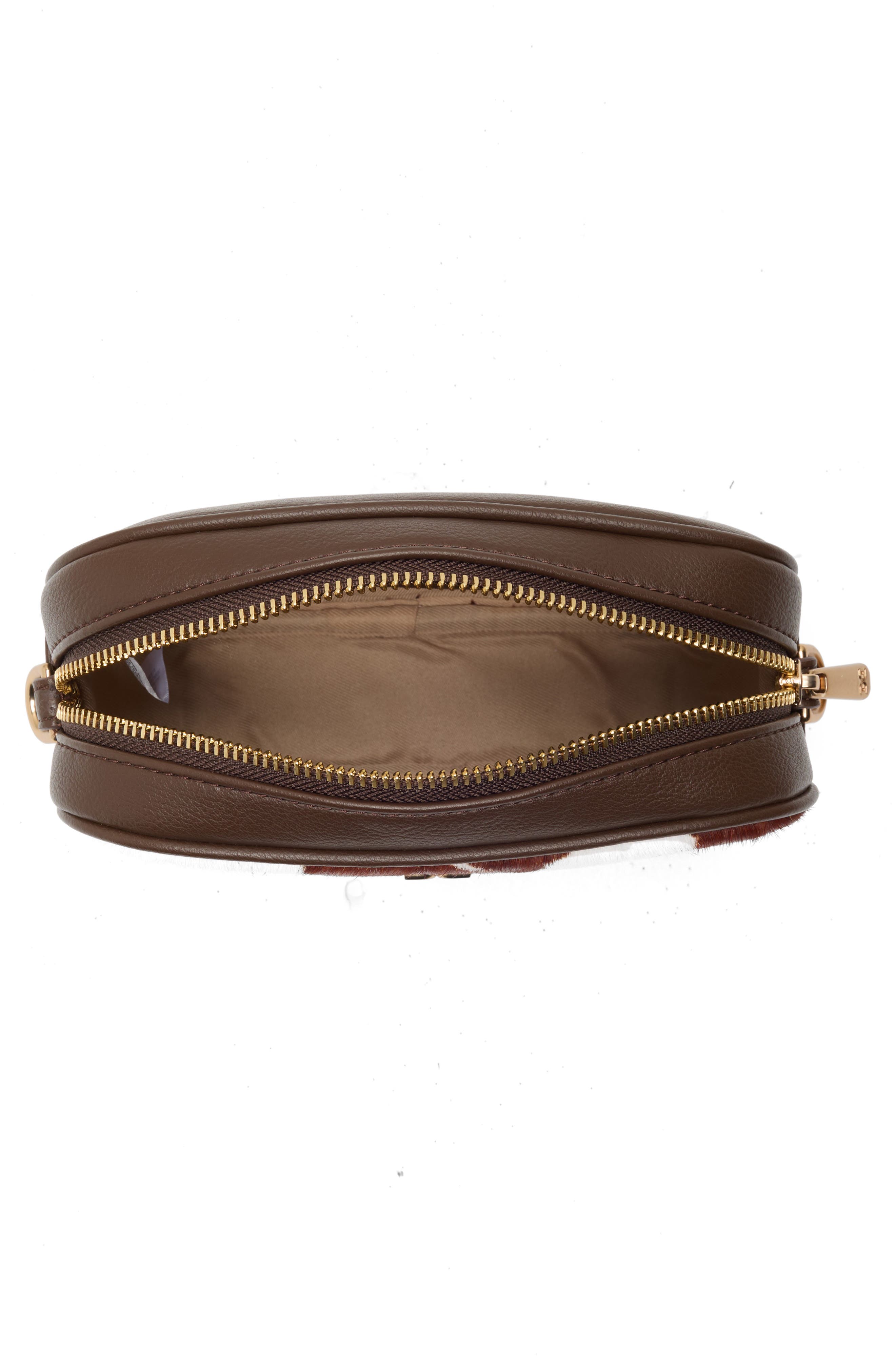 Sam Edelman Nylie Genuine Calf Hair Leather Camera Bag, Alternate, color, Brown