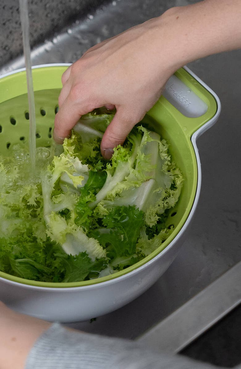 TREBONN Large Duo Rinse Serving Bowl, Alternate, color, White